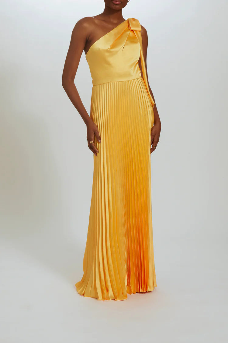 Evening dress with illusion neckline-Amsale Evening Dress P525S