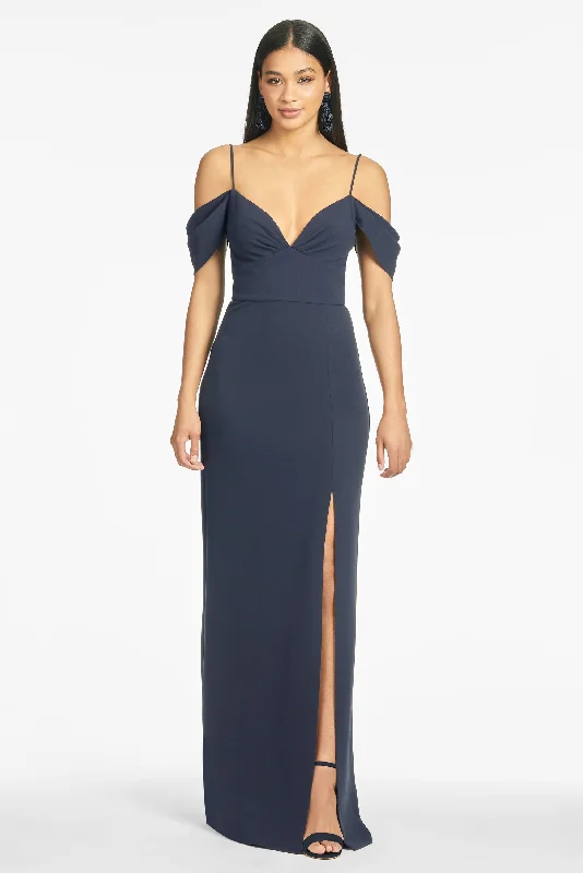 Long evening dress-BRITTANY GOWN - NAVY