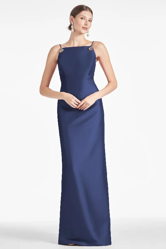 Silver evening dress-PRYCE GOWN - NIGHT SKY