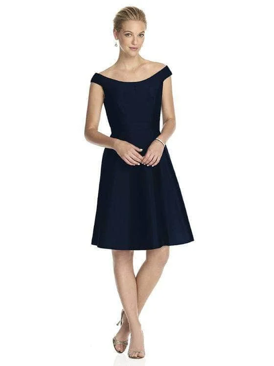 Classic cocktail dress-Alfred Sung, LA D686 - Off Shoulder A-Line Cocktail Dress