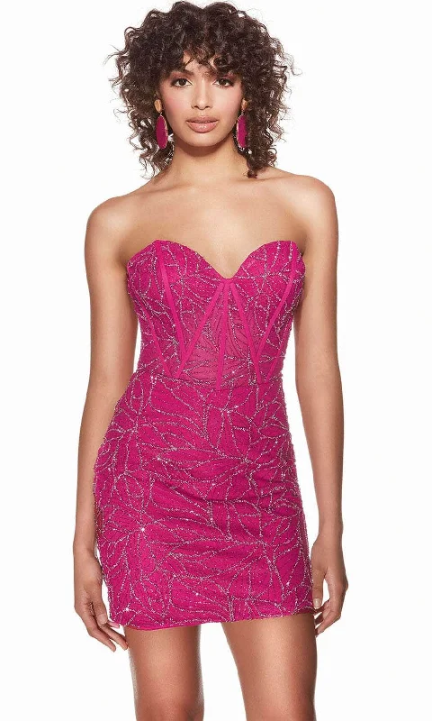 Cocktail dress for evening events-Alyce Paris 4861 - Strapless Sweetheart Neck Cocktail Dress